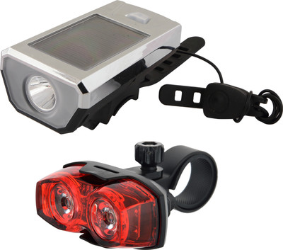Dark Horse Bicycle 4 Mode LED Solar Front Light & Horn & 1 Watt 3 Mode Twin Eye Rear Light LED Front Rear Light Combo(White)
Dark Horse Bicycle 4 Mode LED Solar Front Light & Horn & 1 Watt 3 Mode Twin Eye Rear Light LED Front Rear Light Combo(White)