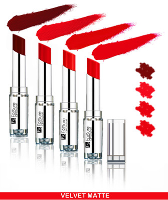 Forsure Maroon,Romantic Red,Orange,Hit Red Silky & Soft Touch VELVET MATTE LIPSTICK(Maroon,Romantic Red,Orange,Hot Red, 16 g)
Forsure Maroon,Romantic Red,Orange,Hit Red Silky & Soft Touch VELVET MATTE LIPSTICK(Maroon,Romantic Red,Orange,Hot Red, 16 g)