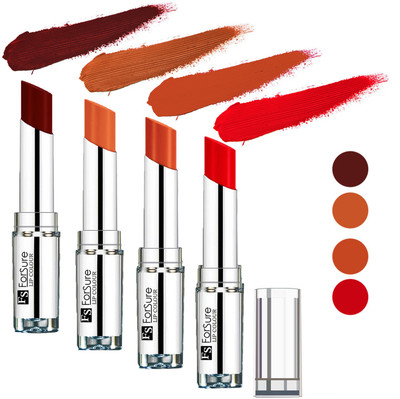 Forsure Nude,Brick Nude,Hot Red,Maroon Silky & Soft Touch VELVET MATTE LIPSTICK(Nude,Brick Nude,Hot Red,Maroon, 16 g)