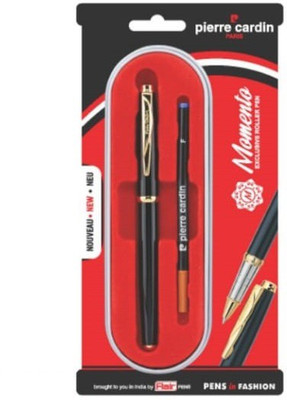 Pierre Cardin Paris Momento Metal Gold Trim, Black Body, Blue Ink Exclusive Roller Ball Pen
Pierre Cardin Paris Momento Metal Gold Trim, Black Body, Blue Ink Exclusive Roller Ball Pen