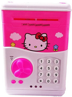 Bestie Toys Money Safe with Smart Electronic Lock kitty Piggy Bank for saving coins and notes