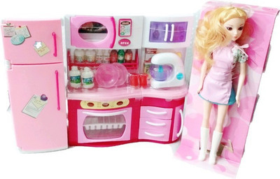 ClueSteps Modern Kitchen Playset Cooking Playset Washing Playset Kids Luxury (Modern Kitchen Play Set (Sweet Home)