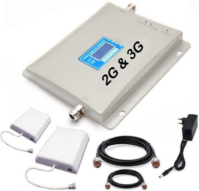 SEONTEL High Premium Repeater for 2G Calling + 3G Calling (900Mhz - 2100Mhz) Mobile signal booster with LED Display -Complete kit with Indoor & Outdoor, 2 Cable Sets(18 metres and 2 metres), 4 connectors Router Antenna Booster Router Antenna Booster
SEONTEL High Premium Repeater for 2G Calling + 3G Calling (900Mhz - 2100Mhz) Mobile signal booster with LED Display -Complete kit with Indoor & Outdoor, 2 Cable Sets(18 metres and 2 metres), 4 connectors Router Antenna Booster Router Antenna Booster