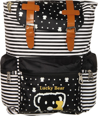 Adine AD_1047_Black 2.5 L Backpack(Black, White)