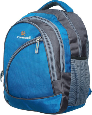 Good Friends Waterproof 15.6 L Laptop Backpack(Black, Blue), Sky blue