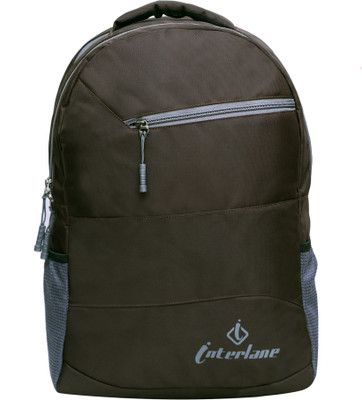 Interlane S.k Four Layers Design Backpack (Brown) 21 L Backpack(Brown)