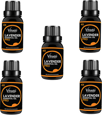 VIHADO Lavender Healthy Essential oil 4X PRO (10 ML) (pack of 5)(10 ml)