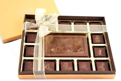 Zoroy Luxury Chocolate Diwali box with Happy Diwali bar and 14 Chocolates Fudges, Bars(200 g)
Zoroy Luxury Chocolate Diwali box with Happy Diwali bar and 14 Chocolates Fudges, Bars(200 g)