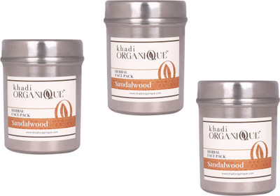 Khadi Organique KhadiOrganique sandalwood face pack - Pack of 3(150 g)