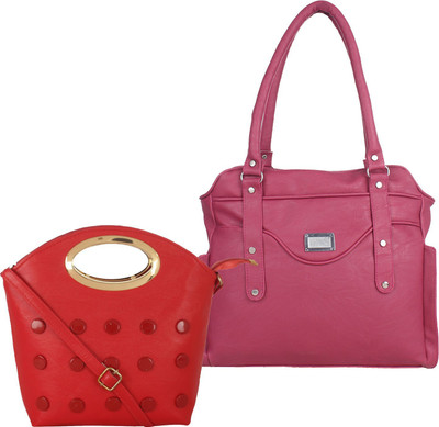 Fillincart Hand-held Bag(Red, Pink), Pink;red