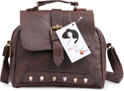 Ankita Fashion World Sling Bag(Brown)