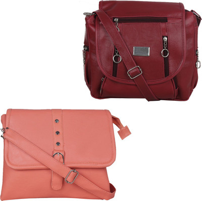 Element cart Shoulder Bag(Maroon, Pink)