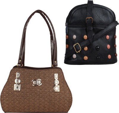 Fillincart Sling Bag(Brown, Black), Black;brown