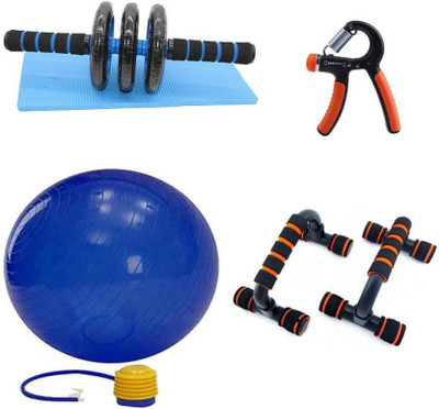 L'AVENIR Ab Roller, Gym Ball, Hand Grip, Push Up Bar Gym & Fitness Kit