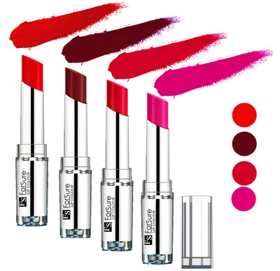 Forsure Wine,Ruby Red,Rose Pink,Hot Red Silky & Soft Touch VELVET MATTE LIPSTICK(Wine,Ruby Red,Rose Pink,Hot Red, 16 g)
Forsure Wine,Ruby Red,Rose Pink,Hot Red Silky & Soft Touch VELVET MATTE LIPSTICK(Wine,Ruby Red,Rose Pink,Hot Red, 16 g)