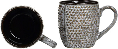 caffeine Coffee Stoneware in Black & Grey Bubble (Set of 2) Handmade Ceramic Mug(300 ml, Pack of 2), Silver
caffeine Coffee Stoneware in Black & Grey Bubble (Set of 2) Handmade Ceramic Mug(300 ml, Pack of 2), Silver