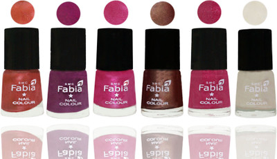 FABIA 6pcs (6ml each) Glossy Shine Nail Polish Premium Collection for Wedding, Party, Collage Girls 221 Dark Peach-Shock Pink-Pink-Light Coffee-Magenta-Light Cream(Pack of 6)
FABIA 6pcs (6ml each) Glossy Shine Nail Polish Premium Collection for Wedding, Party, Collage Girls 221 Dark Peach-Shock Pink-Pink-Light Coffee-Magenta-Light Cream(Pack of 6)