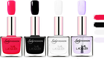 Lady Fashion Extra Shine Extra Long Stay Chip Resistant Nail Polish Sweet Red,Black,White,Top Coat(Pack of 4)
Lady Fashion Extra Shine Extra Long Stay Chip Resistant Nail Polish Sweet Red,Black,White,Top Coat(Pack of 4)