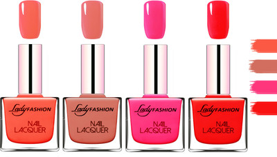 Lady Fashion Extra Shine Extra Long Stay Chip Resistant Nail Polish Light Orange,Nude,Pink,Bright Red(Pack of 4)
Lady Fashion Extra Shine Extra Long Stay Chip Resistant Nail Polish Light Orange,Nude,Pink,Bright Red(Pack of 4)