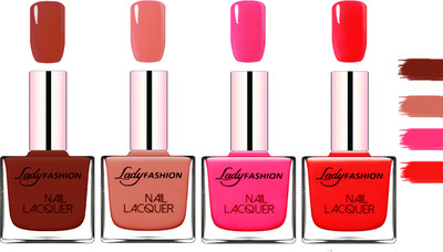 Lady Fashion Extra Shine Extra Long Stay Chip Resistant Nail Polish Coffee,Sweet Red,Nude,Pink(Pack of 4)
Lady Fashion Extra Shine Extra Long Stay Chip Resistant Nail Polish Coffee,Sweet Red,Nude,Pink(Pack of 4)