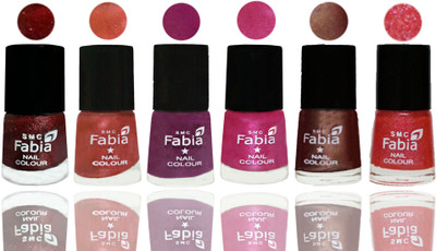 FABIA 6pcs (6ml each) Glossy Shine Nail Polish Premium Collection for Wedding, Party, Collage Girls 194 Brick Red-Dark Peach-Shock Pink-Pink-Light Coffee-Jerry Pink(Pack of 6)
FABIA 6pcs (6ml each) Glossy Shine Nail Polish Premium Collection for Wedding, Party, Collage Girls 194 Brick Red-Dark Peach-Shock Pink-Pink-Light Coffee-Jerry Pink(Pack of 6)