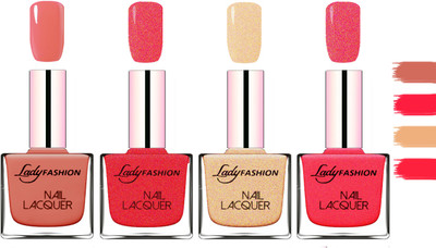 Lady Fashion Extra Shine Extra Long Stay Chip Resistant Nail Polish Nude,Pink,Beach Nude,Bright Pink(Pack of 4)
Lady Fashion Extra Shine Extra Long Stay Chip Resistant Nail Polish Nude,Pink,Beach Nude,Bright Pink(Pack of 4)