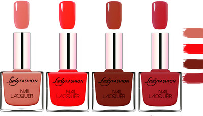 Lady Fashion Extra Shine Extra Long Stay Chip Resistant Nail Polish Nude,Juicy Red,Coffee,Dark Red(Pack of 4)
Lady Fashion Extra Shine Extra Long Stay Chip Resistant Nail Polish Nude,Juicy Red,Coffee,Dark Red(Pack of 4)