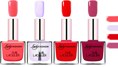 Lady Fashion Extra Shine Extra Long Stay Chip Resistant Nail Polish Baby Pink,Top Coat,Red,Maroon(Pack of 4)
Lady Fashion Extra Shine Extra Long Stay Chip Resistant Nail Polish Baby Pink,Top Coat,Red,Maroon(Pack of 4)