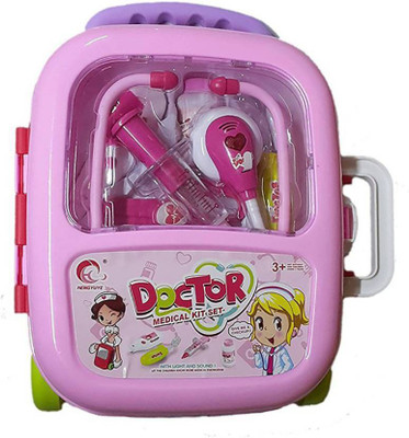 AS.TOYS Pretend Play Doctor Set for Kids Medical Kit in a Trolley Suitcase with Light and Sound Effects.(Pinck)
AS.TOYS Pretend Play Doctor Set for Kids Medical Kit in a Trolley Suitcase with Light and Sound Effects.(Pinck)