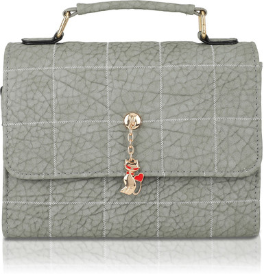 Fiona Trends Women Evening/Party, Formal Grey PU Sling Bag