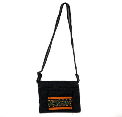 Utkal Craft House Women Casual Black Denim Sling Bag