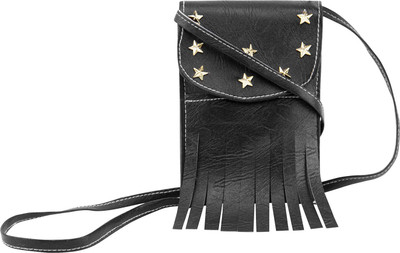 Mum Women Casual Black Genuine Leather Sling Bag