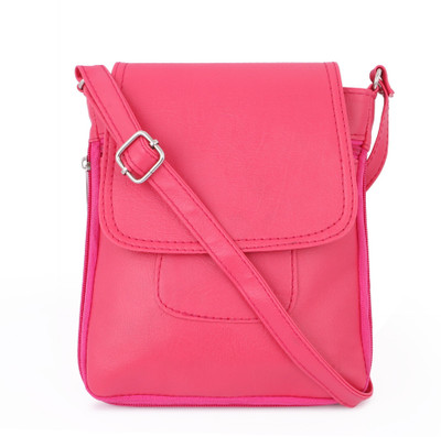 GLORIST Women Casual, Formal Pink Leatherette Sling Bag