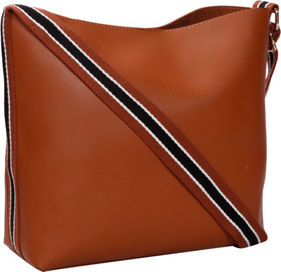 Bagkok Women Casual Tan PU Sling Bag