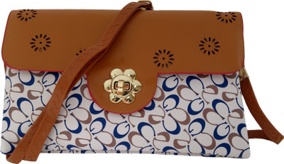 Filora Women Casual Blue PU Sling Bag