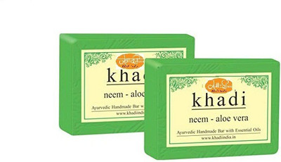 Khadi NEEM & ALOEVERA(200 g, Pack of 2)
