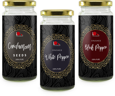 looms & weaves Combo Offer (100 gm Cardamom Seeds + Crushed Black Pepper + Crushed White Pepper)(3 x 100 g)
looms & weaves Combo Offer (100 gm Cardamom Seeds + Crushed Black Pepper + Crushed White Pepper)(3 x 100 g)