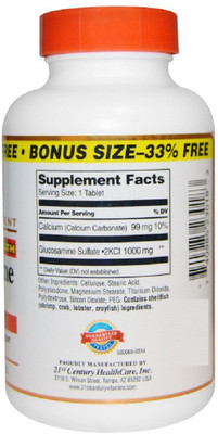 21st Century 21st Century, Glucosamine Relief, Maximum Supplement, 1,000 mg, 240 Tablets(240 No)
21st Century 21st Century, Glucosamine Relief, Maximum Supplement, 1,000 mg, 240 Tablets(240 No)