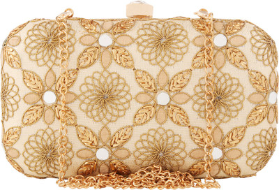 Anekaant Party Gold Clutch