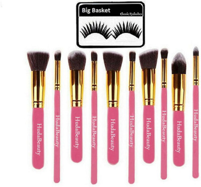 big basket Eyelashes, Huda Beauty Brush (Set Of 10)(Set of 2)