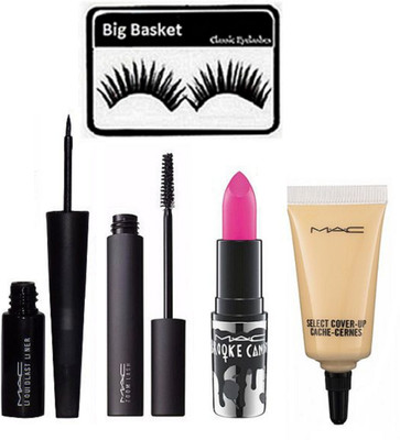 big basket Eyelashes, Mac Liquidlast Liner,Zoom Lash Mascara, Mac Brooke Candy Lipstick,Select Cover-up(Set of 5)
big basket Eyelashes, Mac Liquidlast Liner,Zoom Lash Mascara, Mac Brooke Candy Lipstick,Select Cover-up(Set of 5)