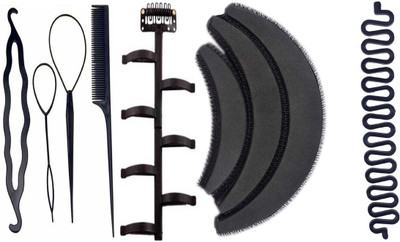JAMPAK Hair Accessories Combo Of 9 Pcs ALL NEW STYLING TOOL(Set of 9)