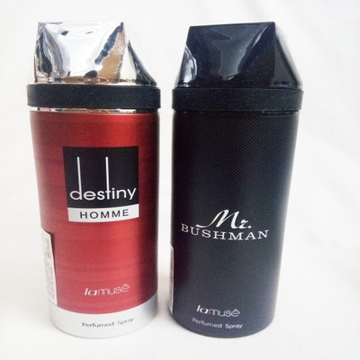 LAMUSE DESTINY AND MY BUSHMAN Perfume Body Spray - For Men(400 ml, Pack of 2)