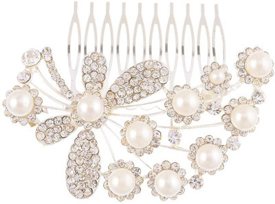 Dazzle Collection Butterfly Silver Hair Clip Hair Clip(Silver)