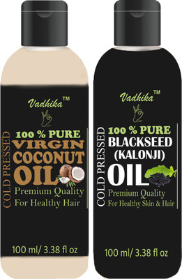 Vadhika 100 % Pure & Natural Virgin Coconut oil & Blackseed (kalonji) oil Combo of 2 bottle 200ml Hair Oil(200 ml)
Vadhika 100 % Pure & Natural Virgin Coconut oil & Blackseed (kalonji) oil Combo of 2 bottle 200ml Hair Oil(200 ml)
