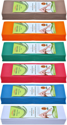 Dryzee Be Plain Natura Waxing Strips Regular 420 Strips Pieces Combo (Pack Of 6) (Multicolor) Strips(420 Strips, Set of 6)