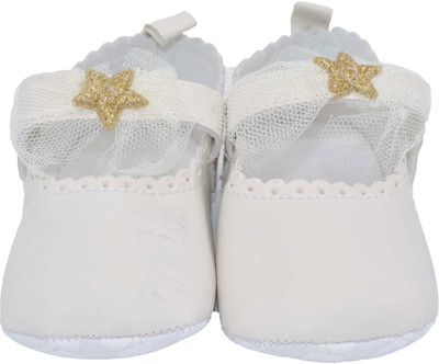 Baby Bucket Girls Velcro Formal Boots(White