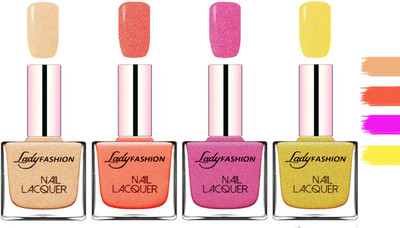 Lady Fashion Extra Shine Extra Long Stay Chip Resistant Nail Polish Beach Nude,Orange Silk,Abricoat Rose,Golden(Pack of 4)
Lady Fashion Extra Shine Extra Long Stay Chip Resistant Nail Polish Beach Nude,Orange Silk,Abricoat Rose,Golden(Pack of 4)