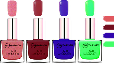 Lady Fashion Extra Shine Extra Long Stay Chip Resistant Nail Polish Mauve,Violet,Blue,Light Green(Pack of 4)
Lady Fashion Extra Shine Extra Long Stay Chip Resistant Nail Polish Mauve,Violet,Blue,Light Green(Pack of 4)