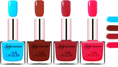 Lady fashion Extra Shine Extra Long Stay Chip Resistant Nail Polish Sky Blue,Coffee,Dark Red,Sweet Red(Pack of 4)
Lady fashion Extra Shine Extra Long Stay Chip Resistant Nail Polish Sky Blue,Coffee,Dark Red,Sweet Red(Pack of 4)